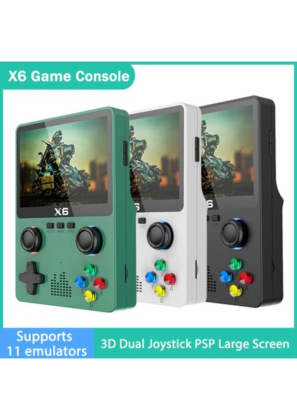 Taşınabilir X6 El Oyun Oyuncusu 3.5 Inç IPS Ekran 11 Simülatörleri Gba Video Oyun Konsolu Çocuklar Için Hediyeler-Siyah (Yurt Dışından) fiyatları