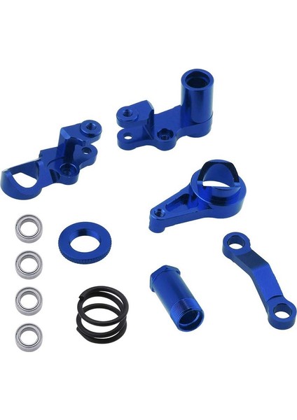 Traxxas 1/10 Slash 4x4 Hop-Up Yükseltme Parçaları Için Rulmanlı Alüminyum Direksiyon Zil Krankları ve Servo Koruyucu Seti Lacivert (Yurt Dışından)