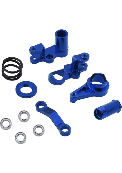 Traxxas 1/10 Slash 4x4 Hop-Up Yükseltme Parçaları Için Rulmanlı Alüminyum Direksiyon Zil Krankları ve Servo Koruyucu Seti Lacivert (Yurt Dışından)