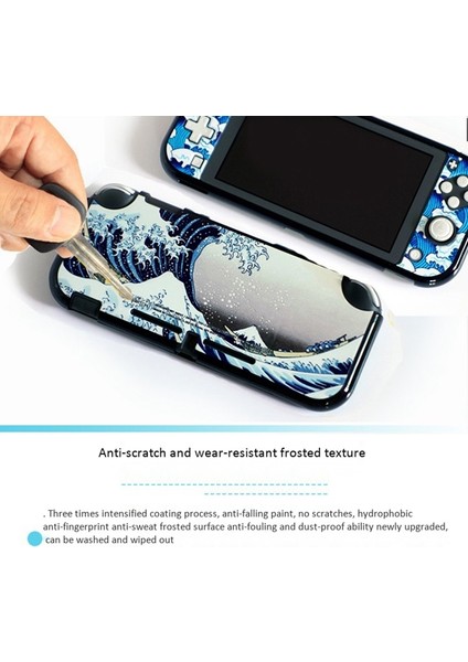 Nintendo Switch Lite Için Koruyucu Kabuk, Tam Kapak Üst ve Alt Kapak Boyalı Kabuk SX-117 Ukiyo-E Deniz Dalgaları (Yurt Dışından) fırsatları