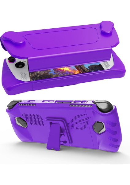 Rog Ally Host Için Standlı Tam Kapak Tpu Koruyucu Kılıf Çıkarılabilir Yüz Kapağı Düşme Koruma Kılıfı, Mor (Yurt Dışından) fırsatları