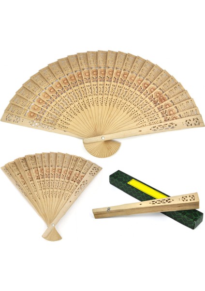 Bayanlar Ahşap Sandal Ağacı El Yelpazesi Düğün / Doğum Günü Partileri (Yurt Dışından) fiyatları