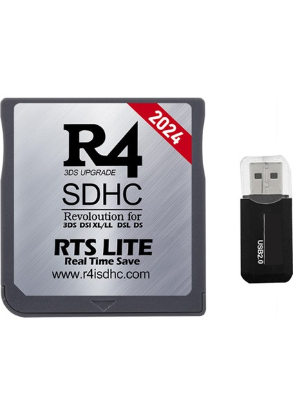 2024 R4 Kart R4 Sdhc Adaptör Flash Kart 3ds Dsl Xl/ll Güvenli Dijital Hafıza Kartı Oyun Kartı Yakma Kartı E (Yurt Dışından)