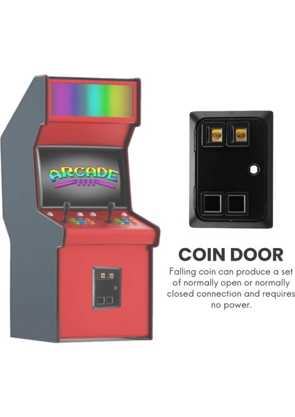 Atari Oyun Makinesi Iki Girişli Para Kapısı 2-Slot Langırt Oyun Makinesi Için Para Kapısı (Yurt Dışından) modelleri