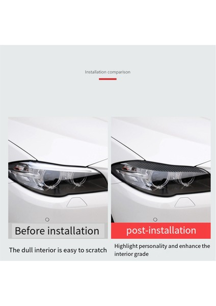 Bmw 5 Serisi F10 F11 2011-2014 Araba Göz Kapağı Ön Far Kaş Kapağı Göz Kapağı Trim Sticker (Yurt Dışından) indirimleri