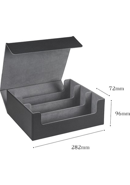 1800+ Ticaret Kartları Için Kart Destesi Kutusu, Manyetik Kart Saklama Kutusu Üstten Yüklemeli Güverte Kutusu Oyun Kartları Kutusu Siyah + Gri (Yurt Dışından) indirimleri