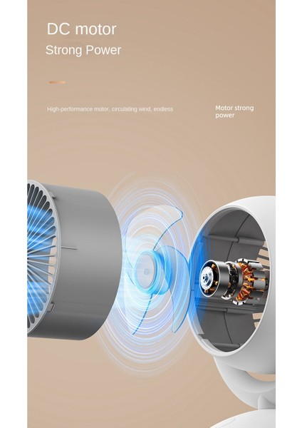 Masaüstü Fan USB Şarj Edilebilir Mini Fan 4 Hız Ayarlanabilir Fan Taşınabilir Soğutma Fanı Ev Ofis Için El Fanları B (Yurt Dışından) modelleri