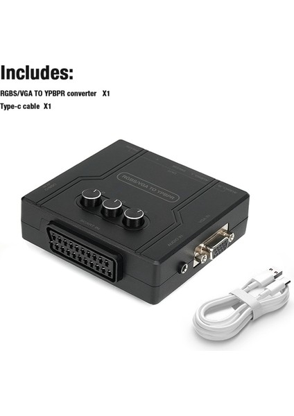 Rgbs VGA - Ypbpr Bileşen Dönüştürücüsü Nintendo 64 Ps1 Ps2 Dreamcast Retro Oyun Konsolu Için Scart - Ypbpr Dönüştürücüsü (Yurt Dışından) fiyatları