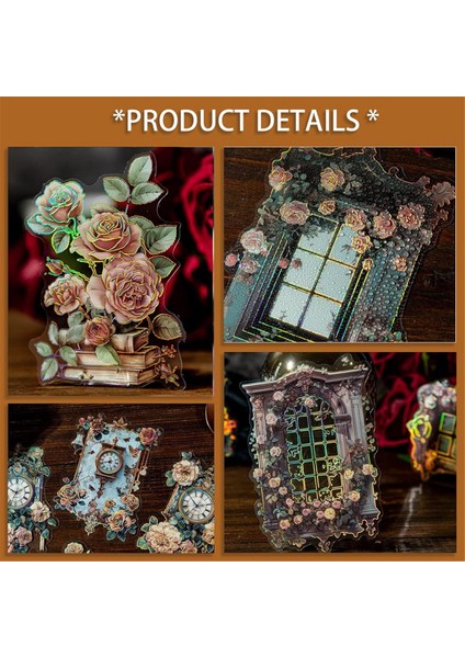 80 Adet Vintage Çıkartma Paketi - Muhteşem Çiçekler Güller Çıkartmalar Saatler, Pencere Pervazları, Kitaplar, Mumlar - Kendin Yap El Sanatları Malzemeleri (Yurt Dışından) indirimleri
