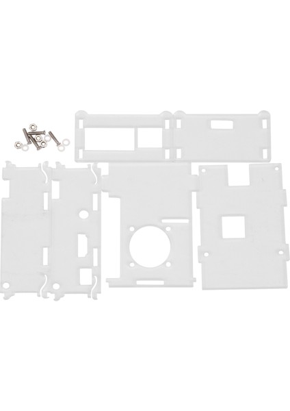Raspberry Pi 3 Model B+(Plus) Akrilik Kılıf Şeffaf Kutu Kapak Kabuk + Soğutma Fanı + Raspberry Pi 3 Model B+/b Için Alüminyum Isı Emici (Yurt Dışından)
