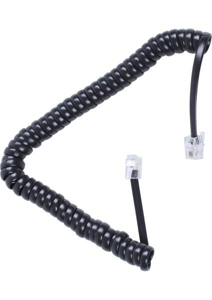 Yedek Rj9 4P4C Fiş Sarmal Esnek Telefon Ahizeleri Kablo Hattı Siyah (Yurt Dışından) fiyatları