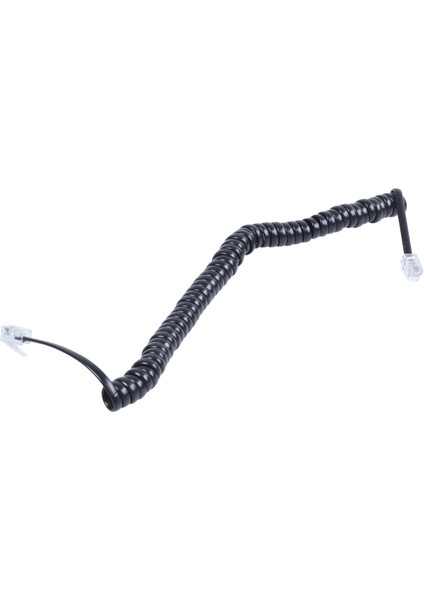 Yedek Rj9 4P4C Fiş Sarmal Esnek Telefon Ahizeleri Kablo Hattı Siyah (Yurt Dışından) fırsatları