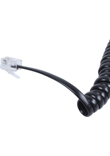 Yedek Rj9 4P4C Fiş Sarmal Esnek Telefon Ahizeleri Kablo Hattı Siyah (Yurt Dışından) indirimleri