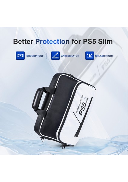 Ps5 Slim Için Taşıma Çantası, Ps5 Konsolu, Kontrol Cihazı, Kulaklık, Diğer Aksesuarlar Için Büyük Kapasiteli Seyahat Çantası Saklama Çantası (Yurt Dışından) indirimleri