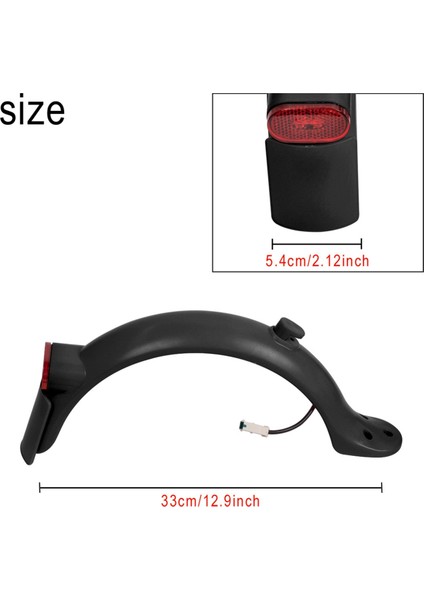 Xiaomi M365 1s Pro2 Elektrikli Scooter Kırmızı Için Güçlendirilmiş Tutucu ile Arka Çamurlu Fren Arka Fren Fender (Yurt Dışından)