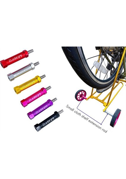 Litepro Bisiklet Rafı Kolay Tekerlek Çubuğu Uzatma Altıgen Sütun Teleskopik Uzatma Çubuğu Brompton Bisiklet Kolay Tekerlek,6 (Yurt Dışından)