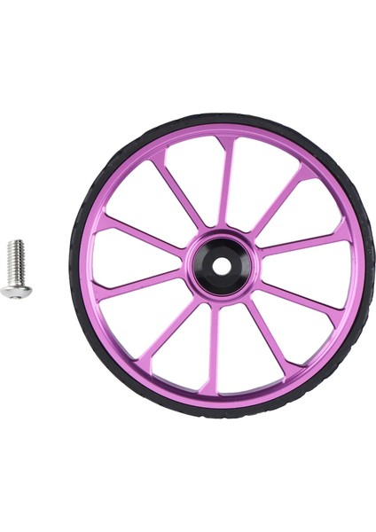 Brompton/birdy Alüminyum Alaşımlı Cnc Easywheel Ultralight Sızdırmaz Rulmanlı Itme Tekerlekleri Için Katlanır Bisiklet Kolay Tekerlek, Mor (Yurt Dışından)