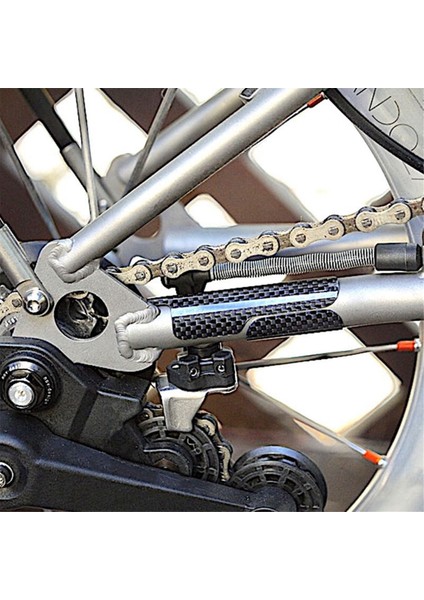 Karbon Bisiklet Zinciri E Kanca Koruyucu Brompton Bisiklet Arka Üç Köşeli Çerçeve Koruma Pedi 3 Sıxty Zincir Kalmak Bölüm 1 (Yurt Dışından)