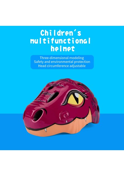 Çocuk Bisiklet Kaskı Tasarım Dinozor Desenli Güvenlik Bisiklet Mtb Bisiklet Ultralight Kask Yürümeye Başlayanlardan Ayarlanabilir Gül Kırmızı (Yurt Dışından) fiyatları