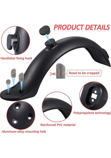 Xiaomi M365/M365 Pro Scooter Için Arka Çamurluk ve Braket Aksesuarı, Vidalar ve Vidalı Kapaklar (Yurt Dışından) fiyatları