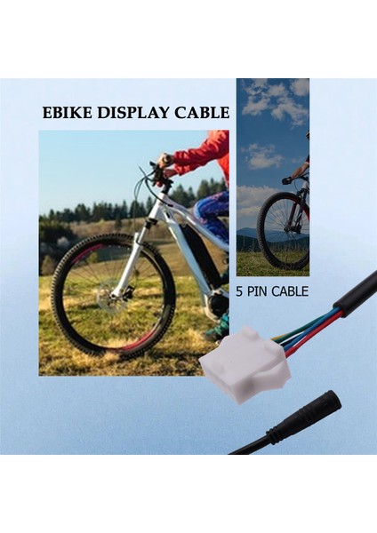Ebike Bisiklet Kt Denetleyici 5pin Ekran Elektrikli Bisiklet Dönüşüm Kiti Için Su Geçirmez Dönüşüm Kablosu (Yurt Dışından)