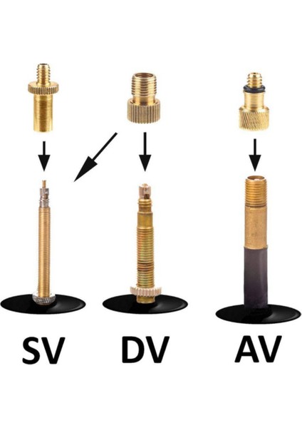 12 Adet Bisiklet Vana Adaptörü Bisiklet Vana Manifoldu Vana Adaptörü Sv Av Dv Bisiklet Pompası Top Pompası Iğne Şişirme Uyar (Yurt Dışından)