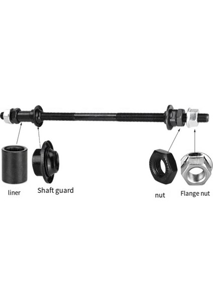 Uzatılmış 240MM Dağ Bisikleti Kar Bisikleti Yağ Bisiklet Hub Arka Aks Takılmış Katı Aks Arka Aks Bisiklet Aksesuarları (Yurt Dışından)