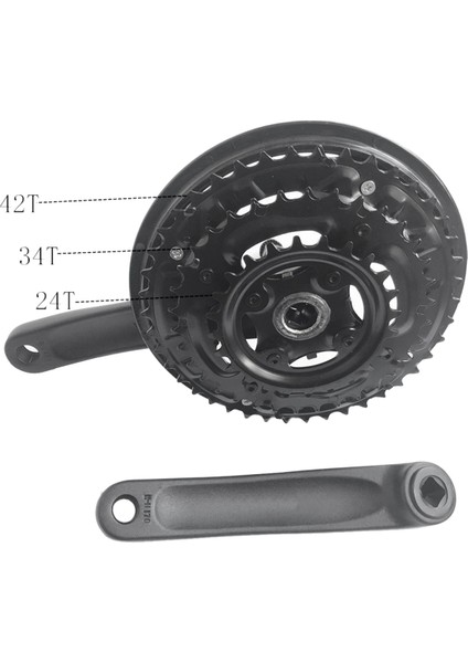 24/34/42T Bisiklet Krank Takımı Bisiklet Krank Takımı 170MM Diş Plakası Kare Delik Bisiklet Zincir Dişlisi Bisiklet Parçaları (Yurt Dışından) fırsatları