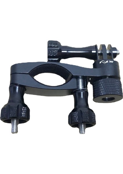 Gopro Sele Borusu Kelepçesi Bisiklet Gidonu Bisiklet Montajı Metal Vidalar +360 Ayarlanabilir Pivot Kolu Go Pro Spor Kamerası A (Yurt Dışından)