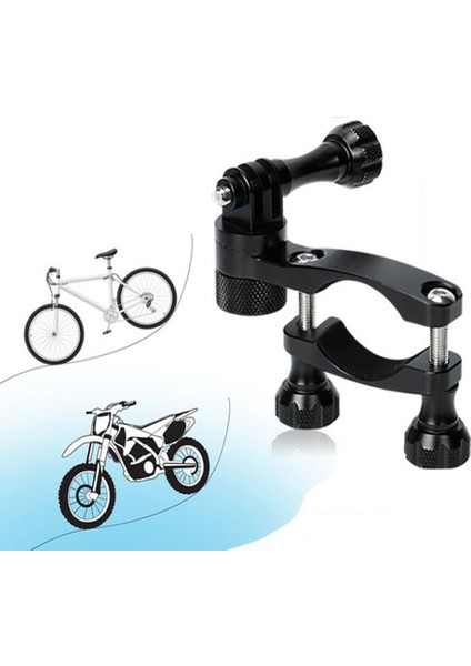 Gopro Sele Borusu Kelepçesi Bisiklet Gidonu Bisiklet Montajı Metal Vidalar +360 Ayarlanabilir Pivot Kolu Go Pro Spor Kamerası A (Yurt Dışından)