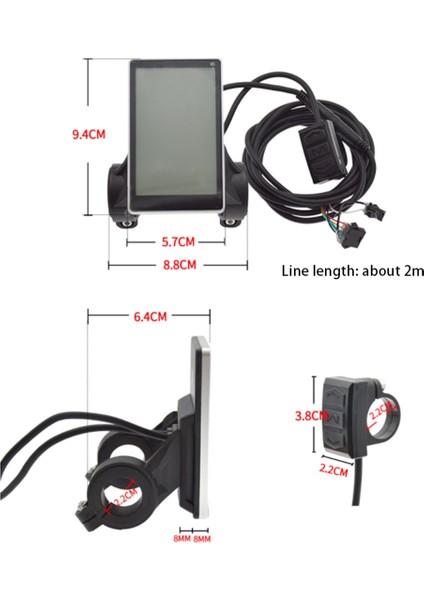 36-60V Plastik Elektrik LCD M5 Ekran Metre Ekranı Akıllı Kt Bisiklet Modifikasyon Motor Bisiklet Parçaları (Yurt Dışından)