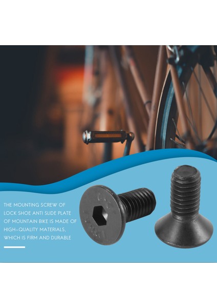 Adet Mtb Bisiklet Kilidi Ayakkabı Kelepçesi Montaj Vidası Shimano Spd Kendinden Kilitlemeli Pedal Kilidi Çelik Siyah (Yurt Dışından)