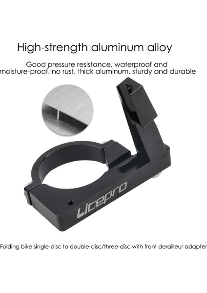 Litepro Sp8 Katlanır Bisiklet Ön Vites Adaptörü Dönüşümü Montaj Tabanı 40MM Kelepçe Halkası Bmx Bisiklet Parçaları Siyah (Yurt Dışından) modelleri
