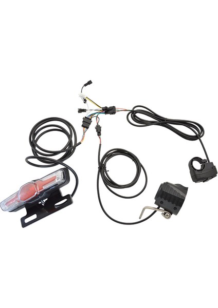E-Bisiklet Far Kuyruk Işık Setleri Elektrikli Bisiklet 24 V-48 V Işık Grubu Korna Kuyruk Işık Fren Lambası Dönüş Sinyali Seti (Yurt Dışından) indirimleri