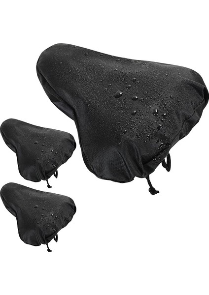 3 Adet Su Geçirmez Bisiklet Koltuğu Yağmur Kılıfı Bağcıklı Dağ Bisikleti Koltuğu Kılıfı Yağmur Toz Koruyucu Yastık Eyer (Yurt Dışından)