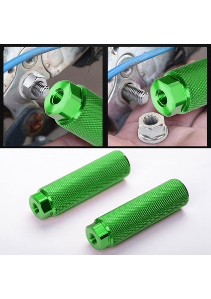 Adet Bisiklet Mandalları, Alüminyum Alaşımlı Kaymaz Kurşun Ayak Bisiklet Pedalları Bmx Mandalları 3/8 Inç Akslar Için Bisiklet Aksesuarları, Yeşil (Yurt Dışından) fırsatları