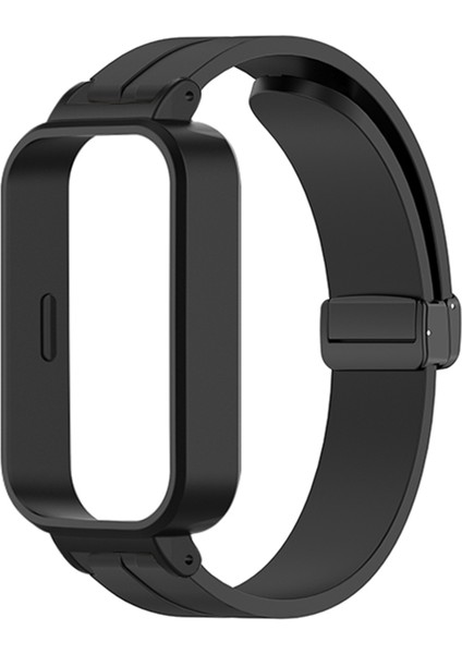 Xiaomi Smart Band 9 Active / Redmi Band 3 Silikon Watch Band Manyetik Katlanır Toka Bilek Kayışı (Yurt Dışından)