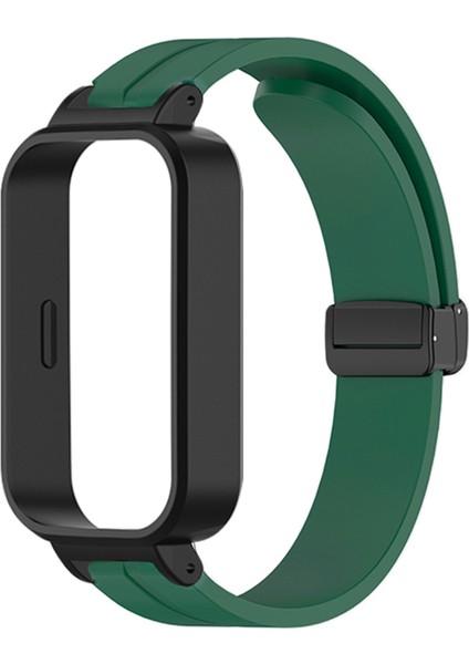 Xiaomi Smart Band 9 Active / Redmi Band 3 Silikon Watch Band Manyetik Katlanır Toka Bilek Kayışı (Yurt Dışından)