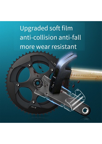 Bisiklet Krank Koruyucu Film Kapağı Tpu Film Çarpışma Önleyici Mtb Krank Şeffaf Etiket Ut R8000 FC6800/DA R9000/105 R7000 (Yurt Dışından)