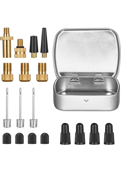 Bisiklet Presta Vana Schrader Adaptör Kiti, Bilyalı Pompa Iğneleri, Pirinç Bisiklet Lastik Pompası Adaptörü (Yurt Dışından)