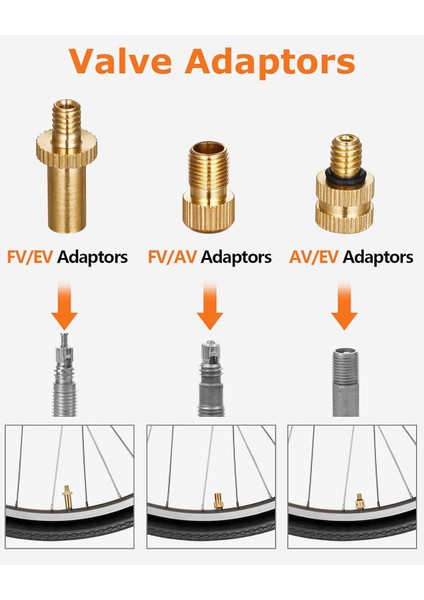 Bisiklet Presta Vana Schrader Adaptör Kiti, Bilyalı Pompa Iğneleri, Pirinç Bisiklet Lastik Pompası Adaptörü (Yurt Dışından) indirimleri