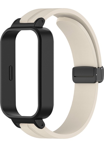 Xiaomi Smart Band 9 Active / Redmi Band 3 Silikon Watch Band Manyetik Katlanır Toka Bilek Kayışı (Yurt Dışından)