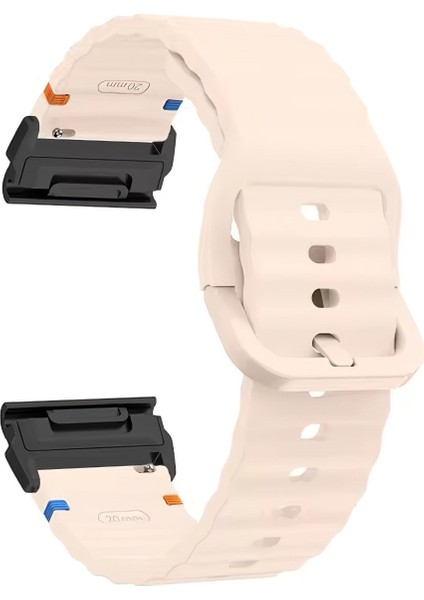 Garmin Fenix 8 51MM/ENDURO 3/enduro 2 Siyah Konnektörlü Hızlı Bırakma Dalgalı Doku Silikon Kayış (Yurt Dışından)