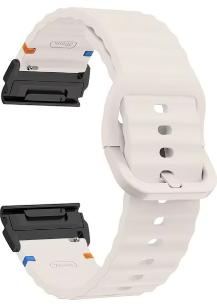 Garmin Fenix 8 51MM/ENDURO 3/enduro 2 Siyah Konnektörlü Hızlı Bırakma Dalgalı Doku Silikon Kayış (Yurt Dışından)