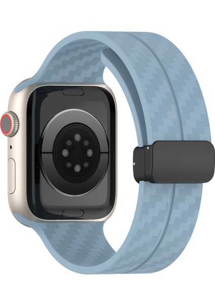 Apple Watch Series 10 9 8 7 Se 6 42MM 41MM 40MM 38MM Karbon Fiber Doku Watch Band (Yurt Dışından)