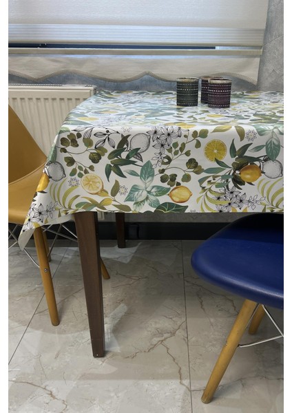 Pvc Elyaf Tabanlı Silinebilir Muşamba Masa ÖRTÜSÜ_LIMON_8302