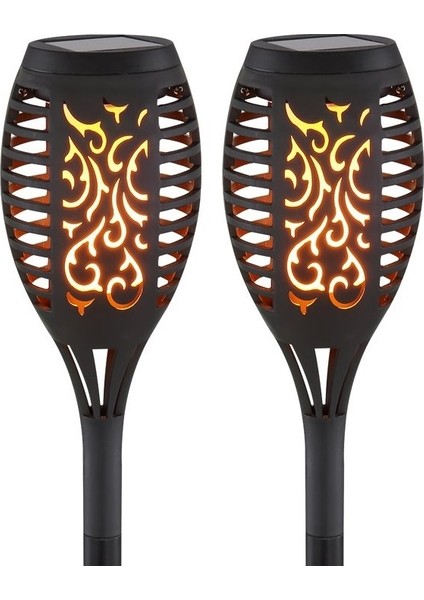 Hpy Y PM-15940 12 Ledli IP65 Alevli Solar Bahçe Aydınlatma Kutulu 2li Paket