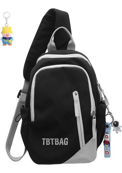 Erkek ve Kız Öğrenciler Tek Omuz Crossbody Çantası Moda Çift Crossbody Çantası Gündelik Crossbody Göğüs (Yurt Dışından)