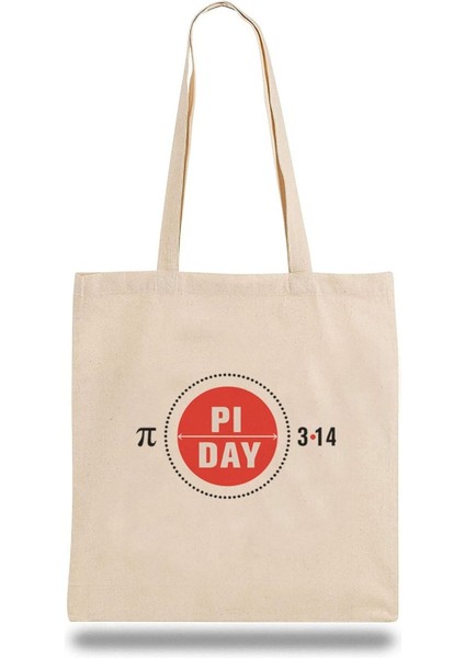 Kırmızı logolu bej bez alışveriş çantası, şık ve kullanışlı, kolay yıkama talimatlı