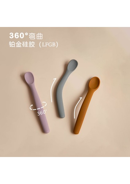 Gıda Sınıfı Silikon Bebek Tabağı Çatal Bıçak Takımı (Yurt Dışından)